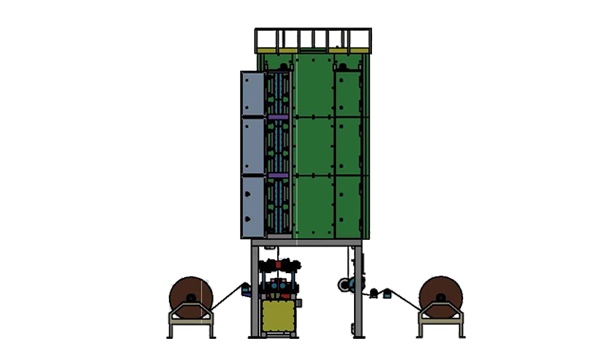 Vertical type dipping and coating machine